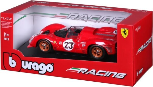 Bburago - 1/24 Scale Model Compatible with Ferrari 330 P4 Daytona 1967 Racing Car Model  Anvit Toy World - Image 4