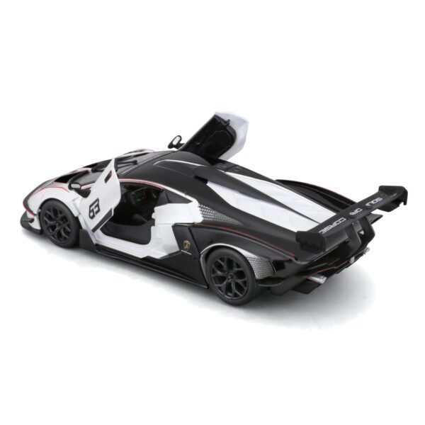 Bburago Lamborghini Essenza SCV12 Model Car 124 Scale Moving Doors White/Black (18-28023) : Amazon.in: Toys & Games - Image 3