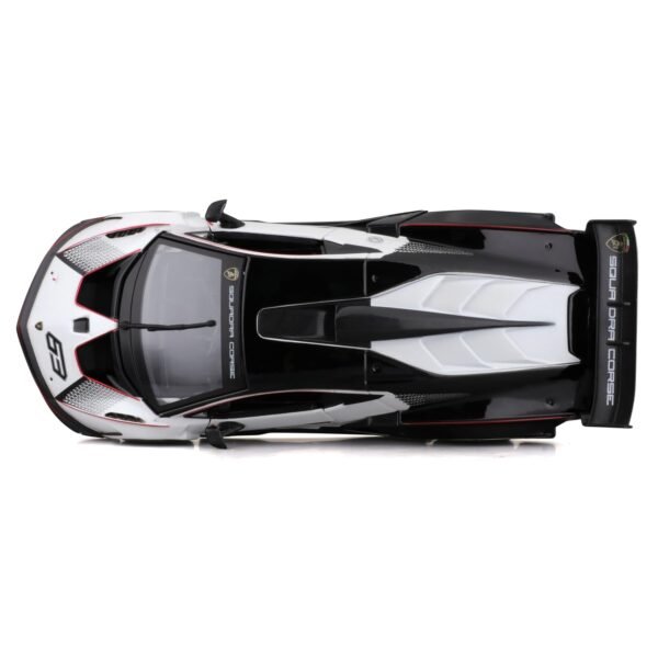 Bburago Lamborghini Essenza SCV12 Model Car 124 Scale Moving Doors White/Black (18-28023) : Amazon.in: Toys & Games - Image 6