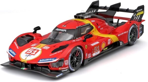 Bburago Metal - 1/24 Scale Model Compatible With Ferrari Racing 499P LMH 2023# 51 Compatible With Antonio Fuoco Champion 2023 Racing Car Model,Red  Amazon.in: Toys & Games