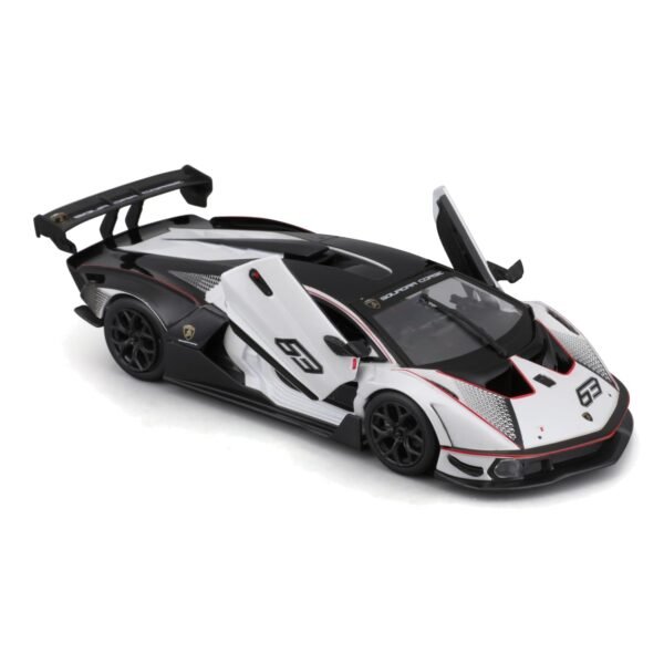 Bburago Lamborghini Essenza SCV12 Model Car 124 Scale Moving Doors White/Black (18-28023) : Amazon.in: Toys & Games - Image 2
