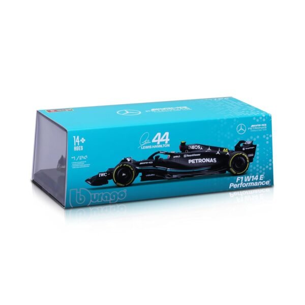 Bburago Metal 124 F1 Race Mercedes W14 (2023) W/Driver - Hamilton #44 Black : Amazon.in: Toys & Games - Image 7