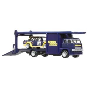 Hot Wheels Team Transport Culture, Diorama Truck and Car Set, 164 Scale, Blue and Yellow : Anvit Toy Store: Toys & Games