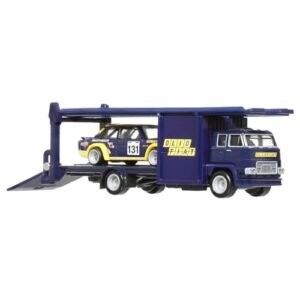 Hot Wheels Team Transport Culture, Diorama Truck and Car Set, 164 Scale, Blue and Yellow : Anvit Toy Store: Toys & Games