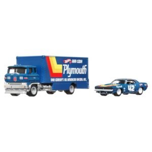 Hot Wheels Premium Car Team Transport, '70 Plymouth AAR Cuda, Sakura Sprinter, 164 Scale : Anvit Toy Store: Toys & Games