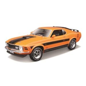 Maisto - 1/18 Scale Model Compatible With Ford Compatible With Mustang Mach-1 1970 Die-Cast Sports Car Scale Model (Orange), Adult Anvit Toy Store: Toys & Games