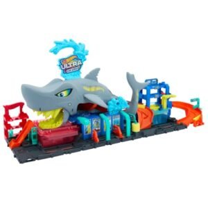 Hot Wheels Let's Race Netflix - City Shark Wash Station with 164 Scale Color Reveal Car, Colour Changing Function and Storage, HTN82 : Anvit Toy Store: Toys & Games