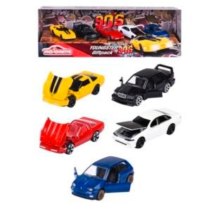 Majorette - Pack of 5 Metal Cars "Young '90", Scale 164, 7.5 cm, Classic Edition 90s, From 3 Years (212052021) : Anvit Toy Store: Toys & Games