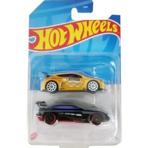 Hot Wheels 2 Cars Pack Renault Megane Trophy and Gazella R Die-Cast Vehicle by Small CLAP for 3 Years & Above (YellowBlack) Anvit Toy Store: Toys & Games