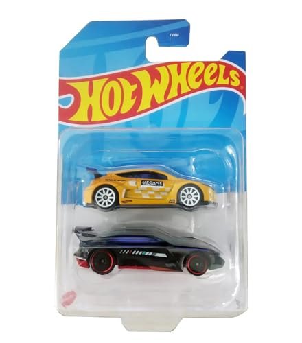 Hot Wheels 2 Cars Pack Renault Megane Trophy and Gazella R Die-Cast Vehicle by Small CLAP for 3 Years & Above (YellowBlack) Anvit Toy Store: Toys & Games
