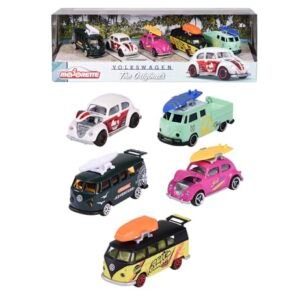 Majorette Volkswagen Gift Set With Colorful Chic Toy Cars With Rotating Wheels Features, Die Cast Vehicle, For Car Fans & Collector For 3+ Years Girls, Boys, Kids- Set Of 5, Multicolor  Anvit Toy Store: Toys & Games