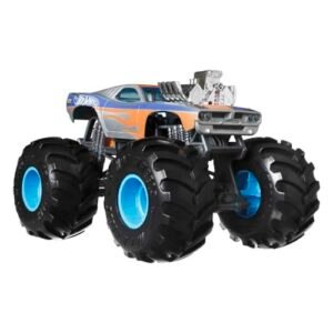 Hot Wheels Monster Trucks, Oversized Monster Rodger Dodger Truck, 124 Scale Die-Cast Toy Truck with Giant Wheels and Cool Designs : Anvit Toy Store: Toys & Games