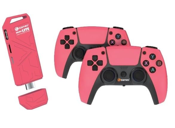 Sameo Micro Lite HDMI Gaming Console ,Game Stick, Video Games, Console Built -in 10000 Retro Games Dual Player- 4K Ultra HD Wireless TV Game Stick,Video Game for Kids (Red) Anvit Toy Store: Toys & Games - Image 7