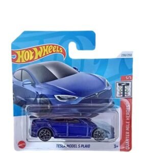 Hot Wheels Tesla Model S Plaid Quarter Mile Heroes Ages 3 and Up by Small CLAP (Blue)  Anvit Toy Store: Toys & Games