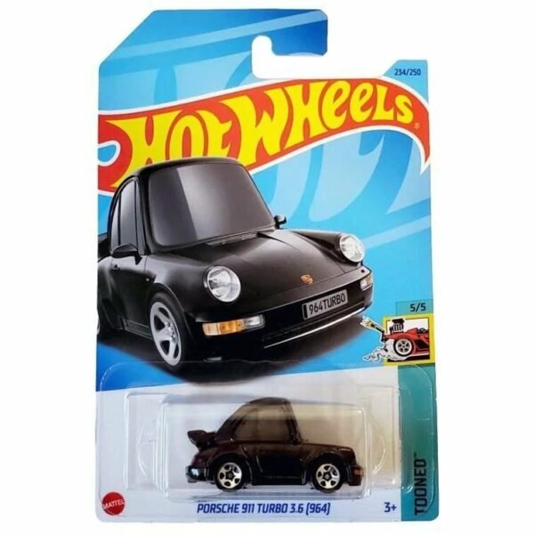 Hot Wheels Porsche 911 Turbo 3.6 Tooned Ages 3 and Up 234/250 (Black)  Anvit Toy Store: Toys & Games