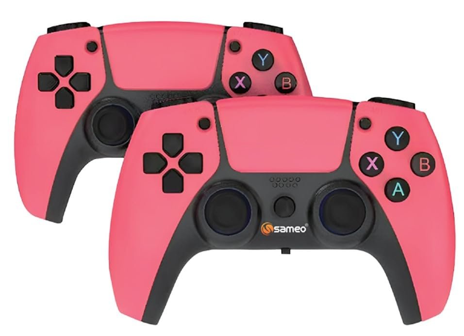 Sameo Micro Lite HDMI Gaming Console ,Game Stick, Video Games, Console Built -in 10000 Retro Games Dual Player- 4K Ultra HD Wireless TV Game Stick,Video Game for Kids (Red) Anvit Toy Store: Toys & Games - Image 2