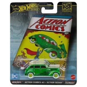 Hot Wheels Premium Pop Culture DC Action Comics #1 Action Sedan, Metal Diecast Car, Green  Anvit Toy Store: Toys & Games