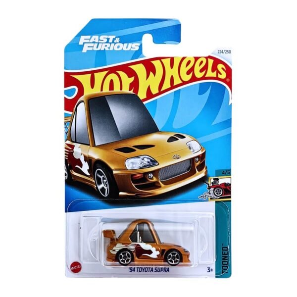 Hot Wheels 94 Toyota Supra Tooned Ages 3 and Up by Small CLAP (Yellow)  Anvit Toy Store: Toys & Games