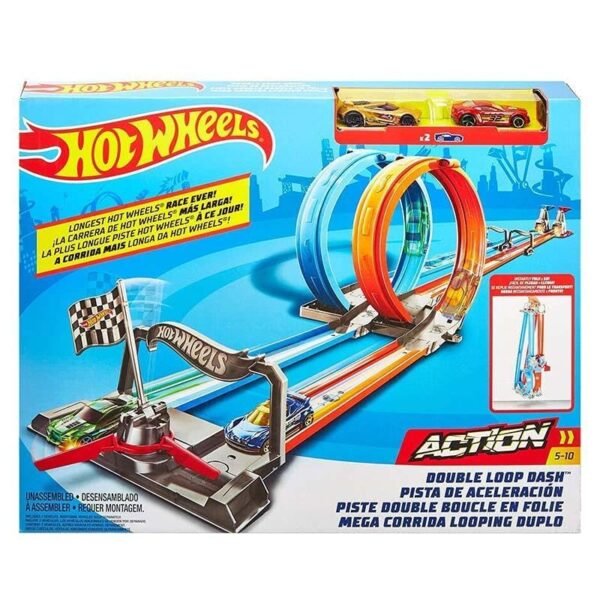 Buy Hot Wheels Dual Loop Dash Drag Racing with 2 Vehicles Playset Action Track Set Online at Low Prices in India - Anvit Toy Store