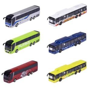 Majorette City Bus 212053159 Toy Bus with Freewheel and Metal Suspension 13 cm Long for Children from 3 Years and Up Assorted Colours Pack of 1 Anvit Toy Store: Toys & Games