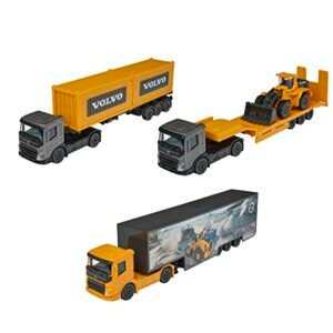 Majorette Volvo Transporter Truck from Construction Series 1 Piece (Random Selection from 3 Assorted) for Kids 3+ Years Anvit Toy Store: Toys & Games
