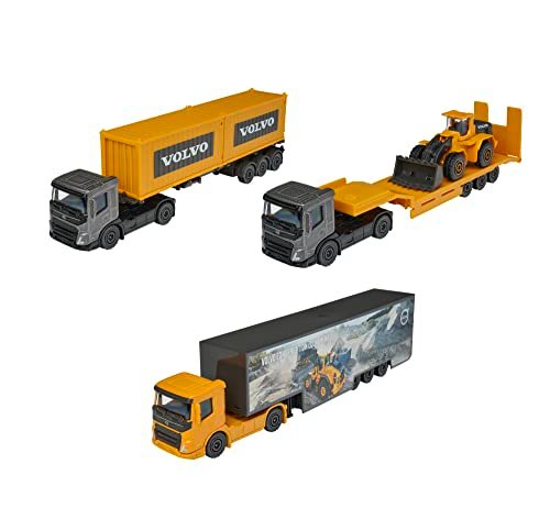Majorette Volvo Transporter Truck from Construction Series 1 Piece (Random Selection from 3 Assorted) for Kids 3+ Years Anvit Toy Store: Toys & Games