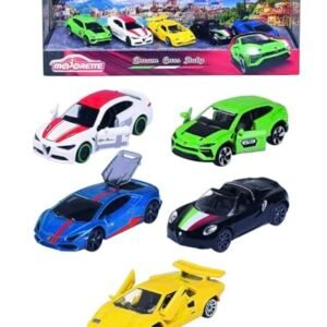 Majorette Dream Italian Toy Car Gift Set, Model Cars for Collectors and Children Aged 3 and Above Boys, Girls, Kids- Alfa Romeo and Lamborghini- Set of 5 (Multicolor) Anvit Toy Store: Toys & Games