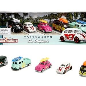 Majorette Volkswagen Gift Set With Colorful Chic Toy Cars With Rotating Wheels Features, Die Cast Vehicle, For Car Fans & Collector For 3+ Years Girls, Boys, Kids- Set Of 5, Multicolor Anvit Toy Store: Toys & Games