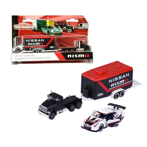 Majorette Race Trailer 1 Pcs Land Rover Nissan Porsche Ford (Random Selection from 4 Assorted) Metal Cars and Trailer for Kids Aged 3+ Years Anvit Toy Store: Toys & Games