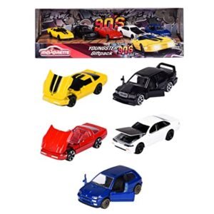 Majorette - Pack of 5 Metal Cars "Young '90", Scale 164, 7.5 cm, Classic Edition 90s, From 3 Years (212052021) : Anvit Toy Store: Toys & Games