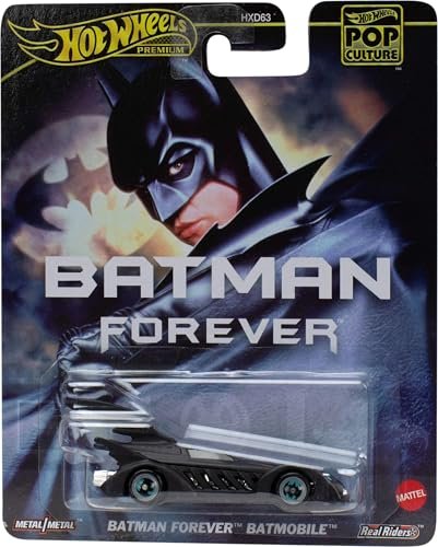 Hot Wheels Premium Pop Culture Batman Forever Batmobile, Die-Cast Metal Collectible Car, Real Riders Anvit Toy Store: Toys & Games